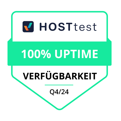 Testergebnis 100% uptime